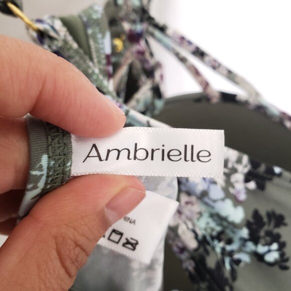 Ambrielle Woman Multicolor Strappy Push Up Top Piece Only Bathing Suit Size XL - Picture 4 of 13